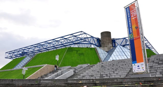 La façade de l’Accor Arena, salle de concert de Bercy à Paris