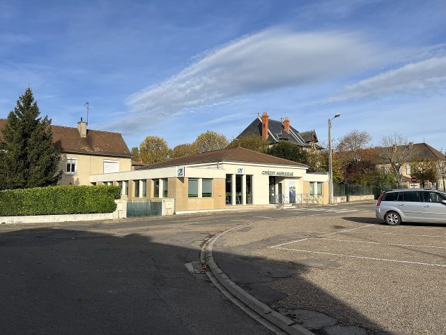 Une agence du Crédit Agricole à Marcigny, en Saône-et-Loire