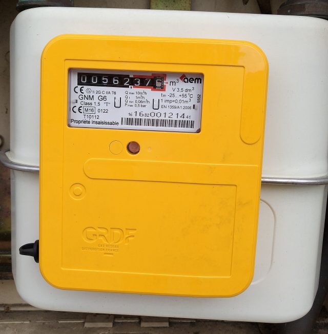 Un compteur de gaz jaune à Champagne-au-Mont-d’Or (photo d’illustration) Un compteur de gaz jaune à Champagne-au-Mont-d’Or (photo d’illustration)