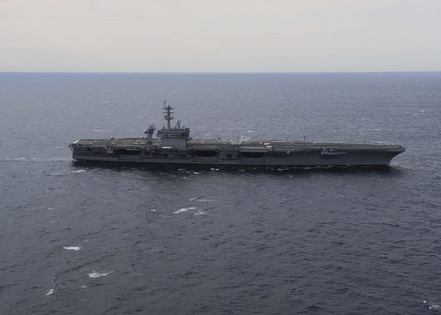 Le porte-avions américain USS Theodore Roosevelt en mer (photo d’archives) Le porte-avions américain USS Theodore Roosevelt en mer (photo d’archives)