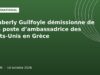 Kimberly Guilfoyle démissionne de son poste d’ambassadrice des États-Unis en Grèce Illustration graphique verte internationale : démission de Kimberly Guilfoyle ambassadrice en Grèce, Ouelen 14 octobre 2026