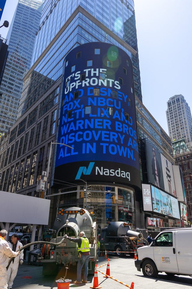 La tour Nasdaq à Times Square, à New York, en mai 2026 La tour Nasdaq à Times Square, à New York, en mai 2026