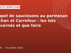 Rappel de saucissons au parmesan Auchan et Carrefour : les lots concernés et que faire Rappel de saucissons au parmesan Auchan et Carrefour : les lots concernés et que faire