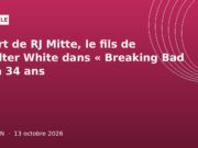 Mort de RJ Mitte, le fils de Walter White dans « Breaking Bad », à 34 ans Mort de RJ Mitte, le fils de Walter White dans « Breaking Bad », à 34 ans