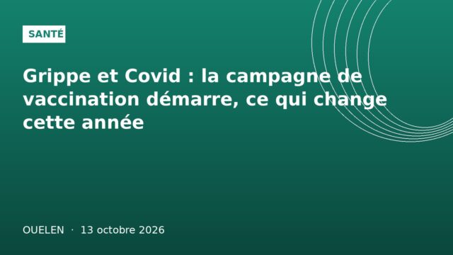 Grippe et Covid : la campagne de vaccination démarre, ce qui change cette année
