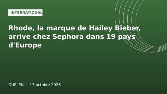 Rhode, la marque de Hailey Bieber, arrive chez Sephora dans 19 pays d'Europe