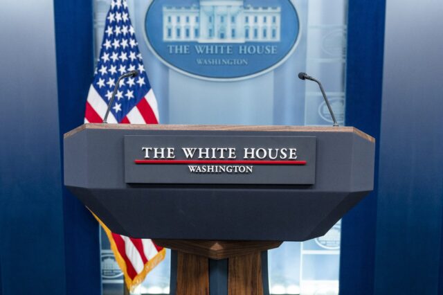 La salle de presse James S. Brady de la Maison-Blanche, à Washington La salle de presse James S. Brady de la Maison-Blanche, à Washington