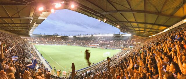 Le stade de la Meinau, à Strasbourg, où le PSG s'est imposé 3-1 en Ligue 1 (photo d'archives)