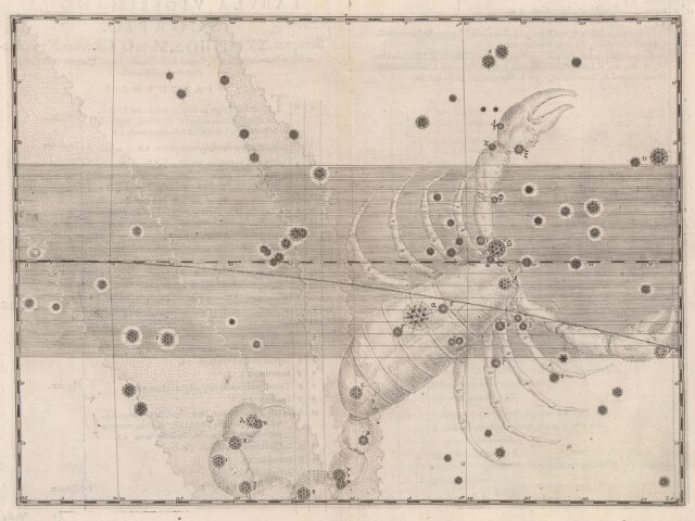 La constellation du Scorpion dans l'atlas céleste Uranometria de Johann Bayer (1603) La constellation du Scorpion dans l'atlas céleste Uranometria de Johann Bayer (1603)