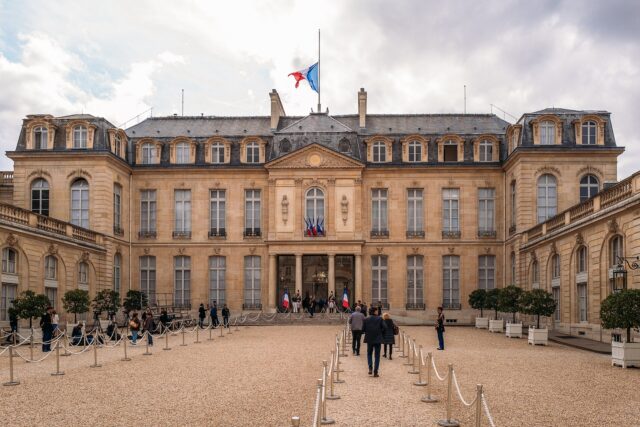 Façade du palais de l’Élysée, à Paris, siège de la présidence de la République Façade du palais de l’Élysée, à Paris, siège de la présidence de la République