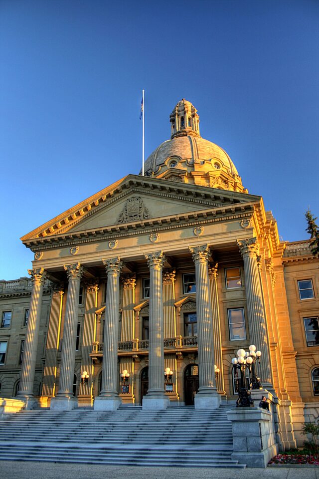 Le bâtiment de l’Assemblée législative de l’Alberta, à Edmonton