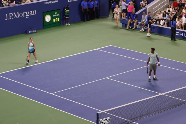 Elina Svitolina et Gaël Monfils à l'US Open 2023 (photo d'archives)
