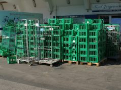 Rappel conso : pudding Arla Protein au chocolat, risque de bris de verre Caisses de produits laitiers Arla, photo d’illustration