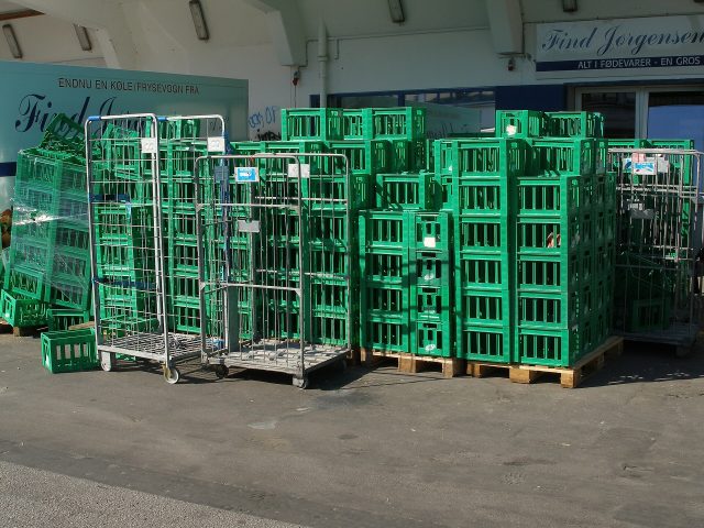 Caisses de produits laitiers Arla, photo d’illustration