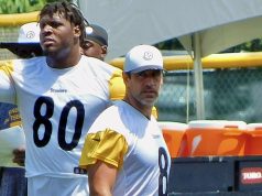 Steelers – Saints (16-10) : Pittsburgh remporte le premier match NFL de l’histoire en France, la Marseillaise modifiée fait parler Le quarterback Aaron Rodgers sous le maillot des Pittsburgh Steelers lors d’un entraînement (photo d’archives)