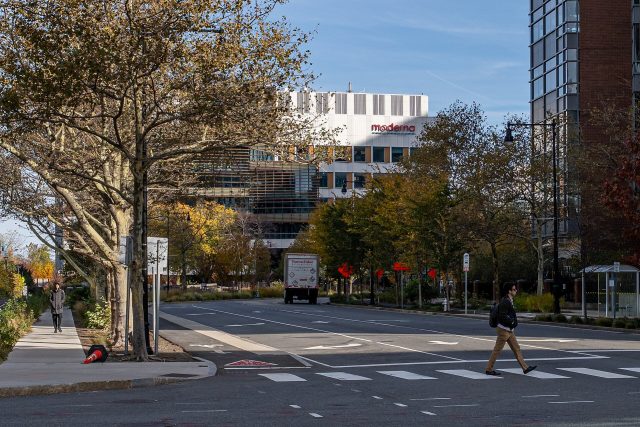 Le siège de Moderna à Cambridge, dans le Massachusetts (photo d’archives)